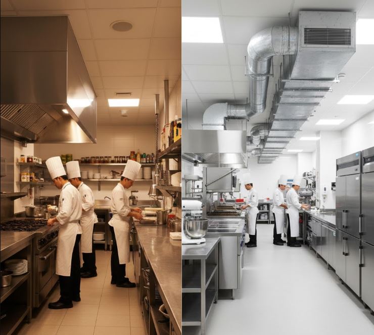 Sự khác biệt giữa bếp nhà hàng và bếp khách sạn