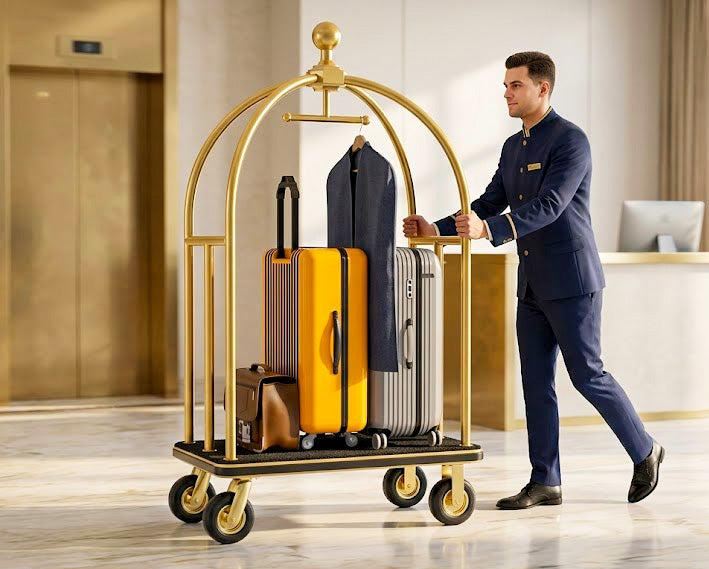Xe Đẩy Hành Lý Khách Sạn - Giải Pháp Phục Vụ Chuyên Nghiệp