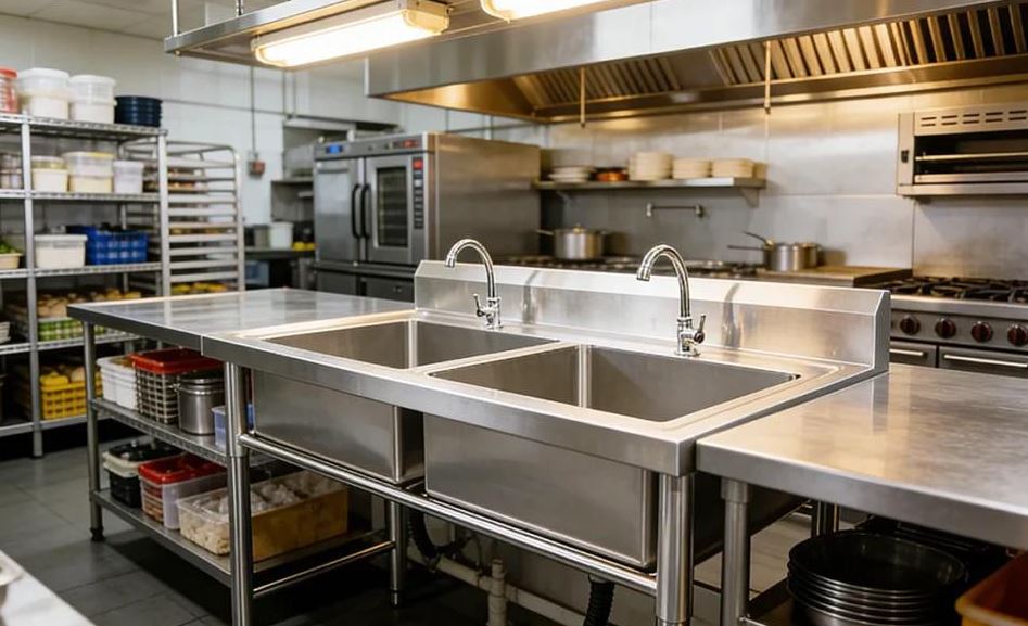 Chậu Rửa Inox Công Nghiệp Nhà Hàng – Bền Đẹp, Vệ Sinh Và Tiện Dụng