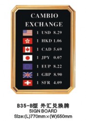 Biển báo tỷ giá b35b