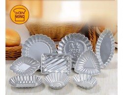 Khuôn làm bánh nhôm nhiều kiểu dáng 